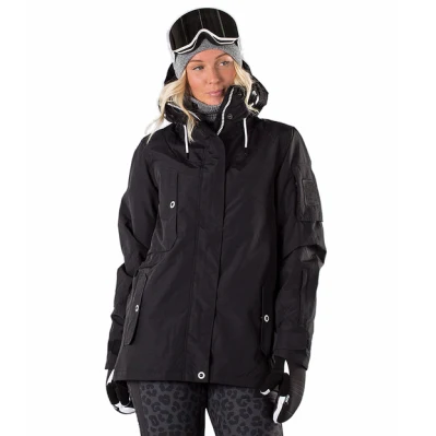 Giacca da snowboard impermeabile da donna, giacca a vento invernale personalizzata, giacca da sci alla moda per esterni con cappuccio