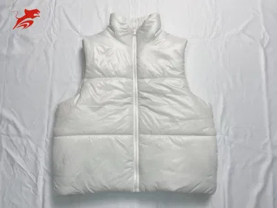 Asiapo China Factory da donna bianco senza maniche invernale corto capispalla caldo stand