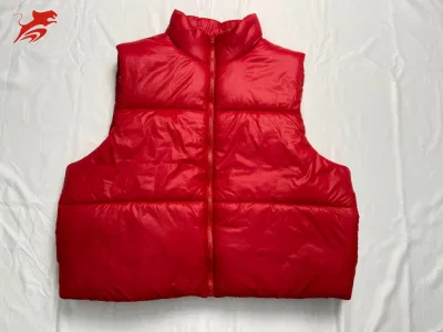 Asiapo China Factory da donna rosso senza maniche invernale corto capispalla caldo stand